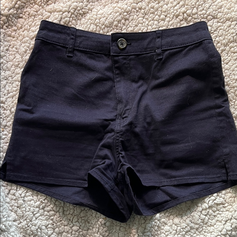 Navy Blue Denim Shorts